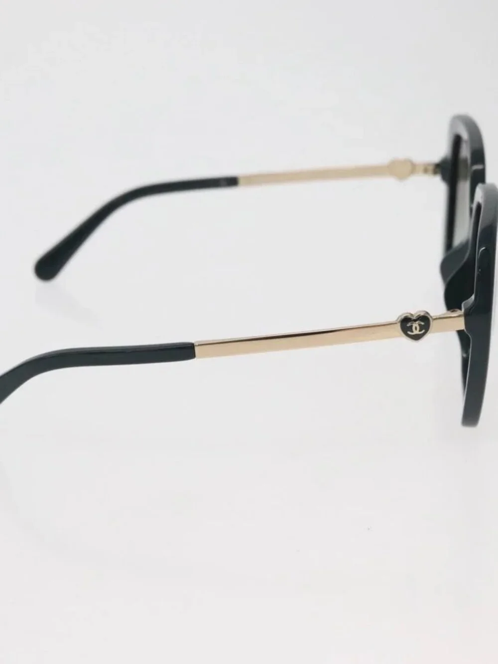 CHANEL Sunglasses plastic Green CC Auth BA12623M